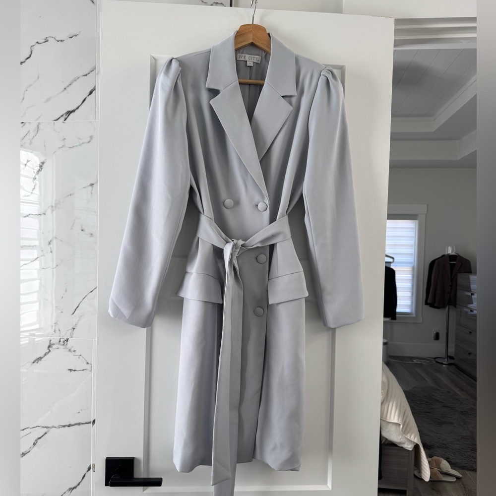 Ivy City Co Light Gray / blue Coat dress